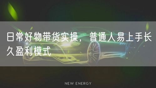 日常好物带货实操，普通人易上手长久盈利模式