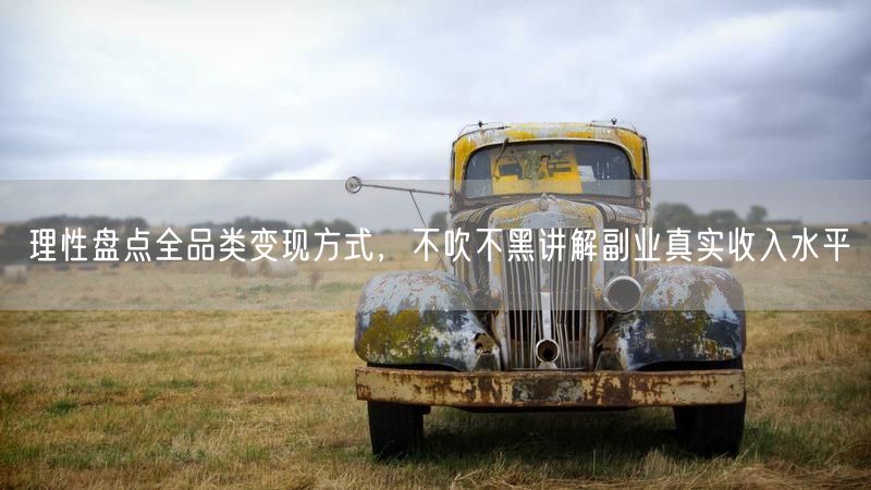 理性盘点全品类变现方式，不吹不黑讲解副业真实收入水平