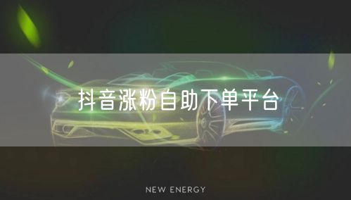 抖音涨粉新招：自助下单平台助账号快速推广