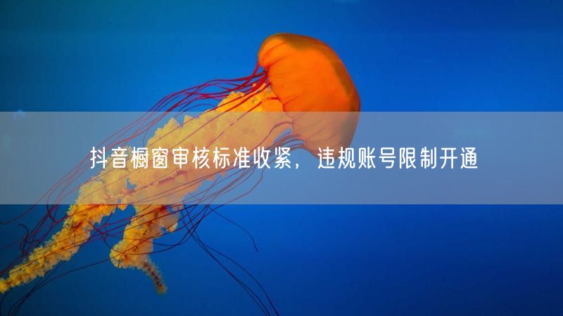 抖音橱窗审核标准收紧，违规账号限制开通