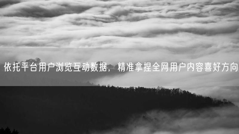 依托平台用户浏览互动数据,精准拿捏全网用户内容喜好方向