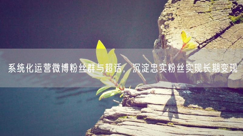 系统化运营微博粉丝群与超话,沉淀忠实粉丝实现长期变现