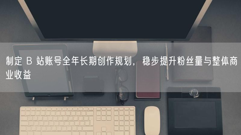制定 B 站账号全年长期创作规划，稳步提升粉丝量与整体商业收益