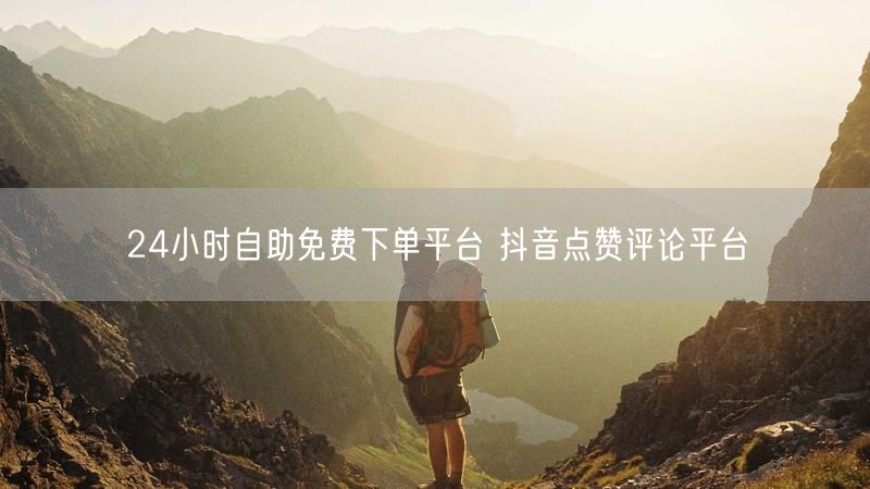 24小时自助免费下单平台 抖音点赞评论平台