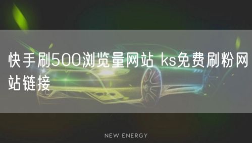 快手刷500浏览量网站 ks免费刷粉网站链接