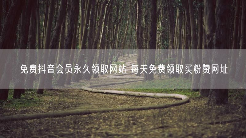 免费抖音会员永久领取网站 每天免费领取买粉赞网址