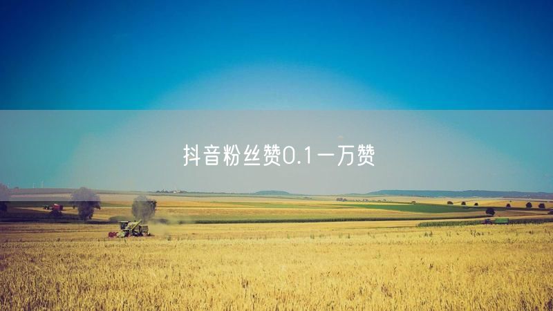 抖音粉丝赞0.1一万赞