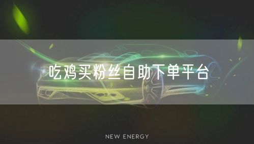 吃鸡买粉丝自助下单平台