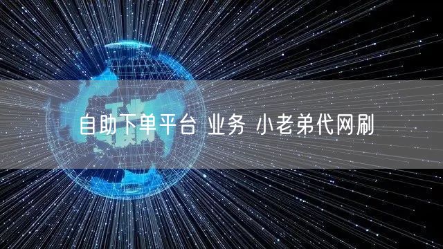 自助下单平台 业务 小老弟代网刷