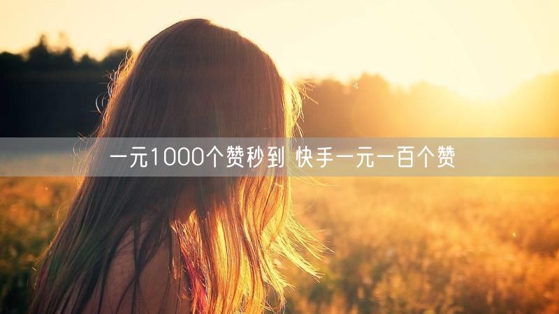 一元1000个赞秒到 快手一元一百个赞