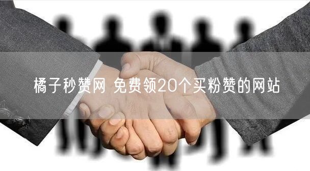 橘子秒赞网 免费领20个买粉赞的网站
