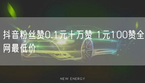 抖音粉丝赞0.1元十万赞 1元100赞全网最低价