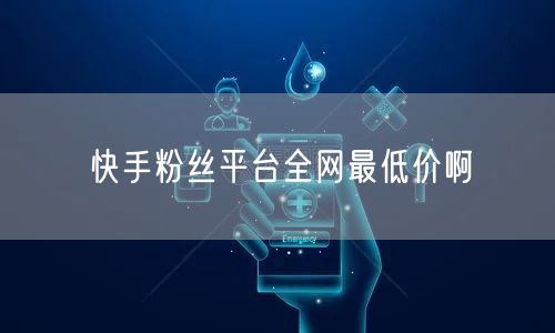 快手粉丝平台全网最低价啊