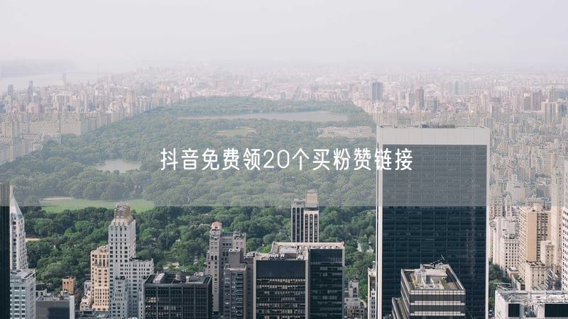 抖音免费领20个买粉赞链接