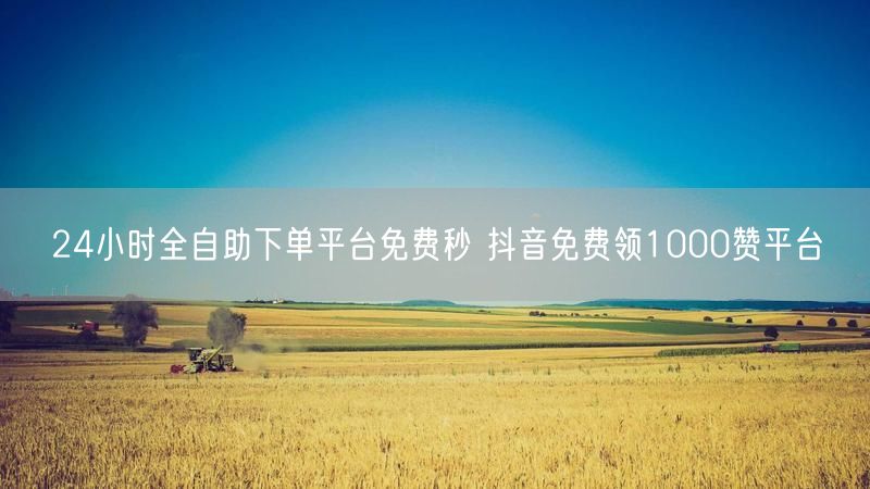 24小时全自助下单平台免费秒 抖音免费领1000赞平台