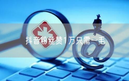 抖音粉丝赞1万只需一毛