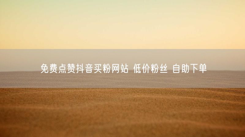 免费点赞抖音买粉网站 低价粉丝 自助下单