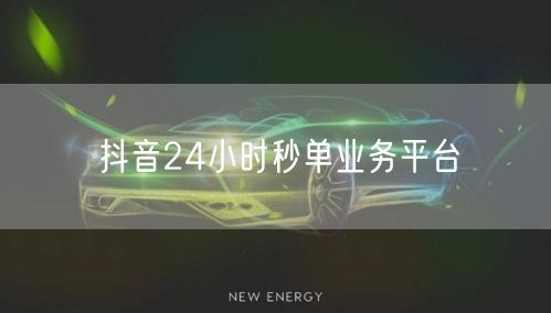 抖音24小时秒单业务平台