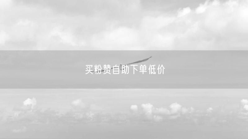 买粉赞自助下单低价