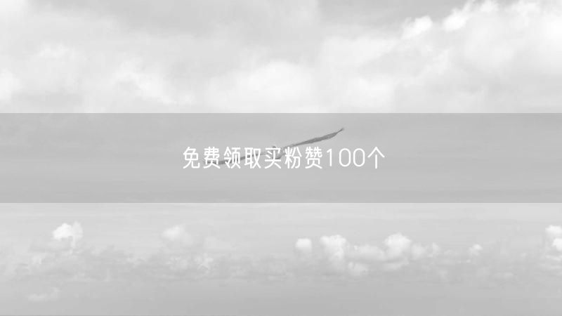 免费领取买粉赞100个