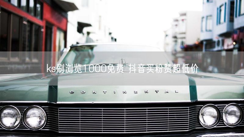 ks刷浏览1000免费 抖音买粉赞超低价
