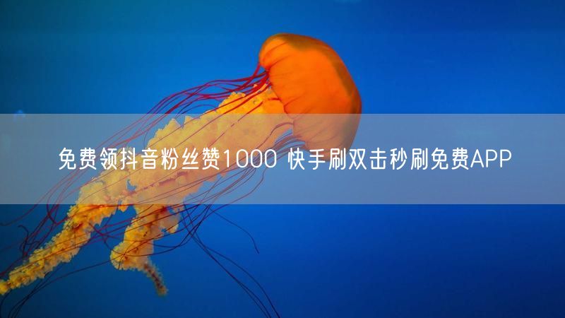 免费领抖音粉丝赞1000 快手刷双击秒刷免费APP