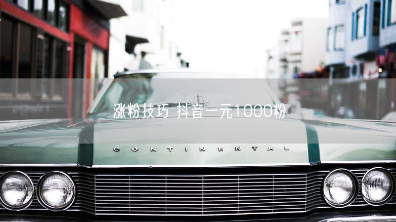 涨粉技巧 抖音一元1000粉