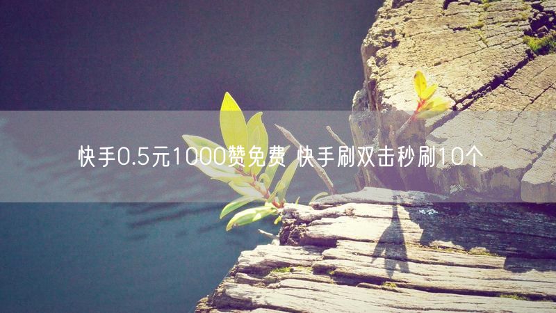 快手0.5元1000赞免费 快手刷双击秒刷10个