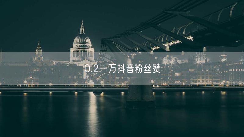 0.2一万抖音粉丝赞