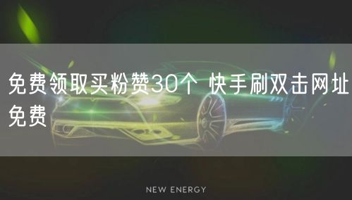 免费领取买粉赞30个 快手刷双击网址免费