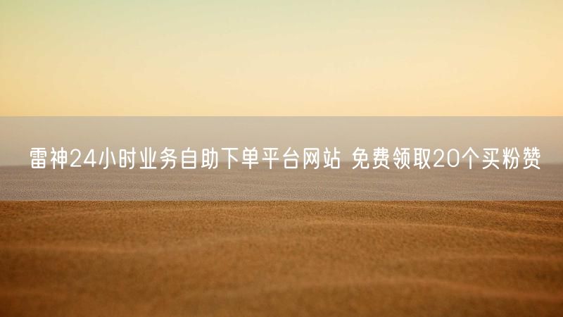 雷神24小时业务自助下单平台网站 免费领取20个买粉赞