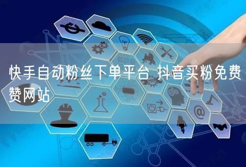 快手自动粉丝下单平台 抖音买粉免费赞网站