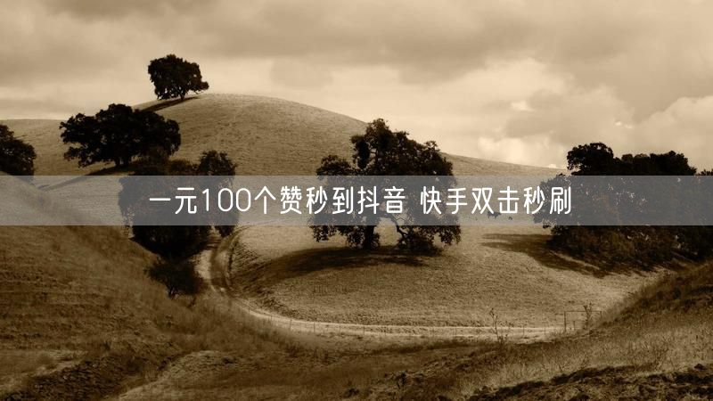 一元100个赞秒到抖音 快手双击秒刷