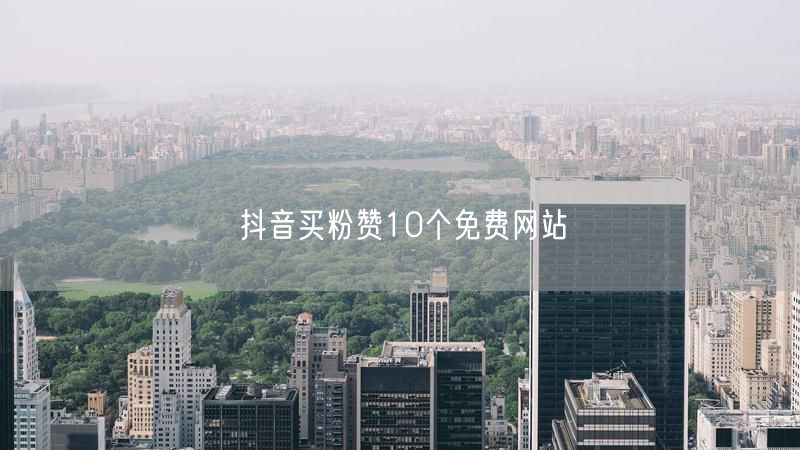 抖音买粉赞10个免费网站
