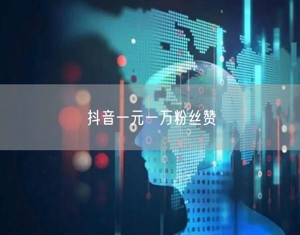 抖音一元一万粉丝赞