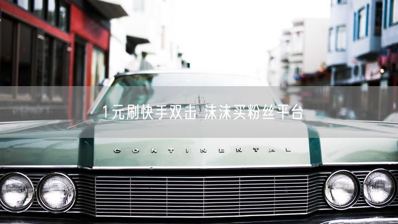 1元刷快手双击 沫沫买粉丝平台