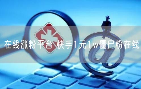 在线涨粉平台 快手1元1w僵尸粉在线