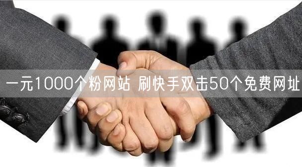 一元1000个粉网站 刷快手双击50个免费网址
