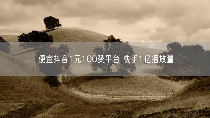 便宜抖音1元100赞平台 快手1亿播放量
