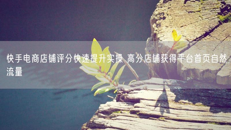 快手电商店铺评分快速提升实操 高分店铺获得平台首页自然流量