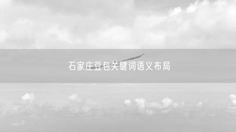 石家庄豆包关键词语义布局