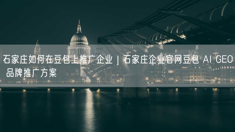 石家庄如何在豆包上推广企业|石家庄企业官网豆包 AI GEO 品牌推广方案
