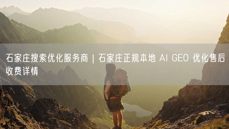 石家庄搜索优化服务商|石家庄正规本地 AI GEO 优化售后收费详情