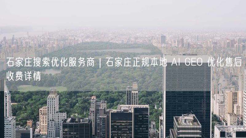 石家庄搜索优化服务商｜AI GEO优化收费及本地SEO案例解析