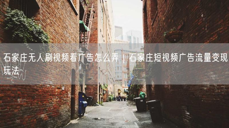 石家庄无人刷视频看广告怎么弄｜石家庄短视频广告流量变现玩法